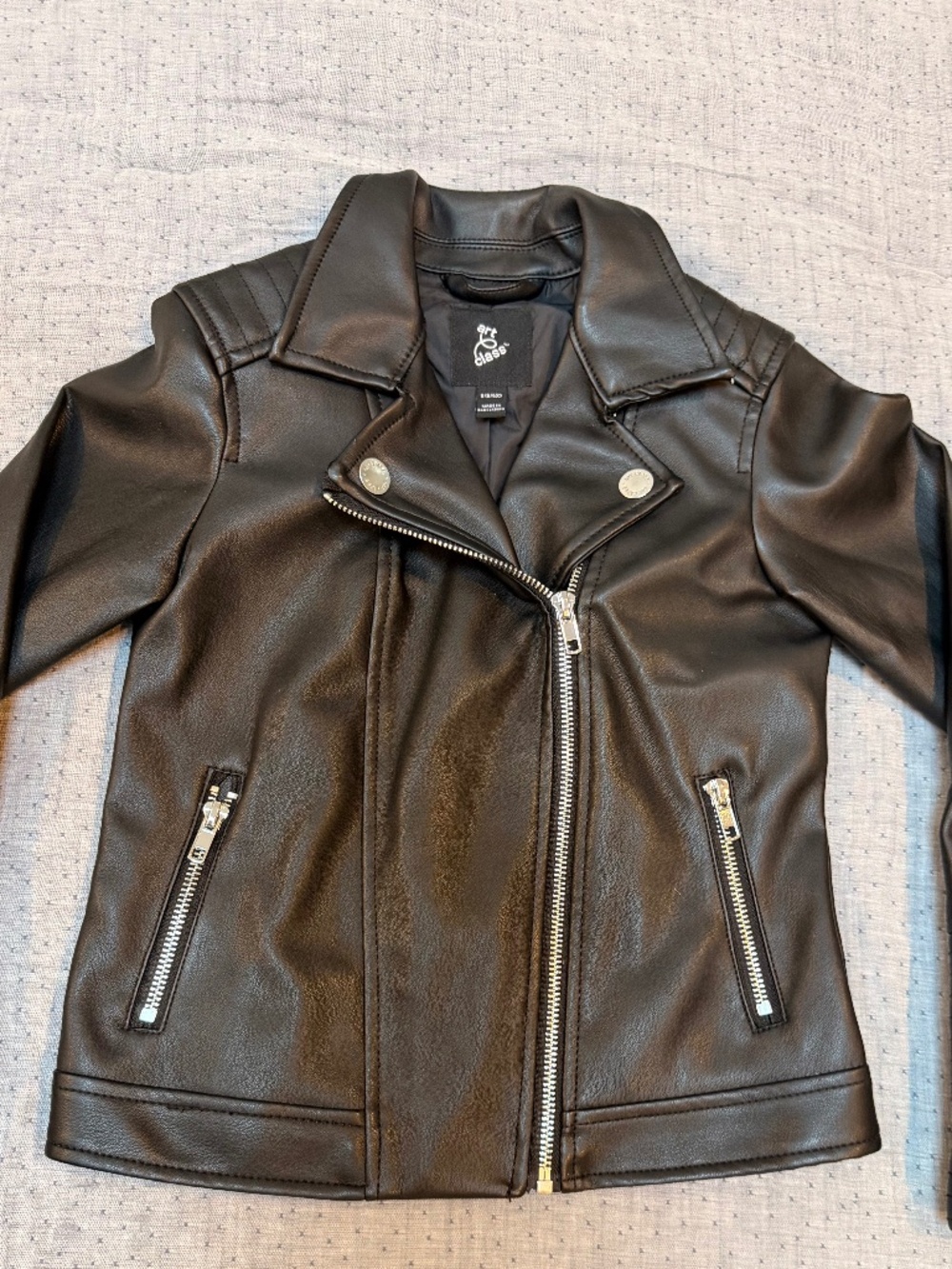 Girls Art Class Faux Leather Jacket  Size 6/6x
